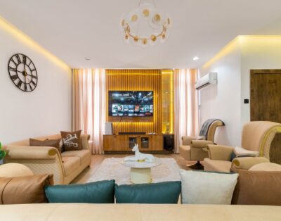 Charming 2-Bedroom apartment with open style kitchen and PS 5 | Agungi, Lekki (inverter)